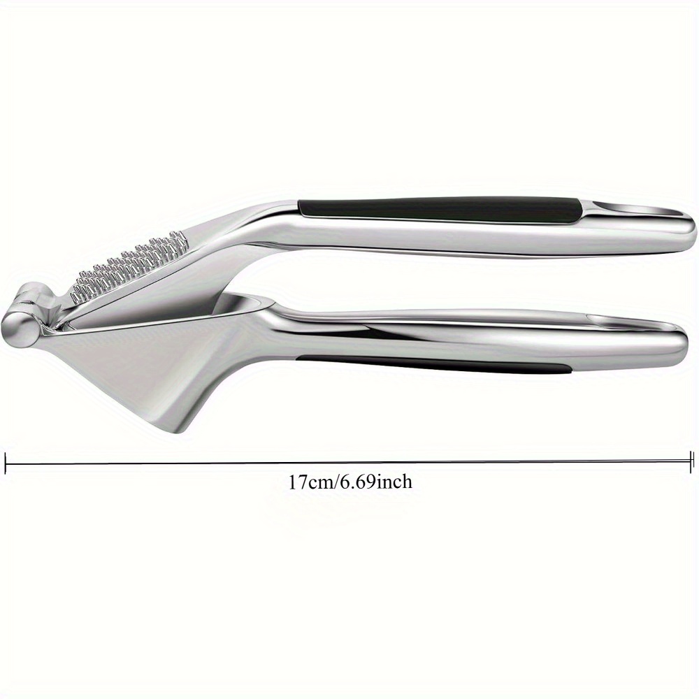 Stainless Steel Garlic Press with Ergonomic Handle