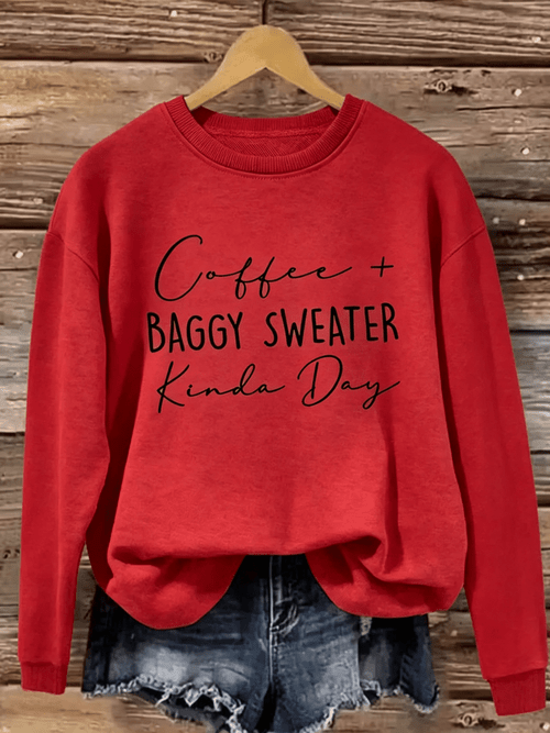 item picture womens fall theme letter print crewneck sweatshirt style loose drop shoulder long sleeve pullover top for daily wear and commuting