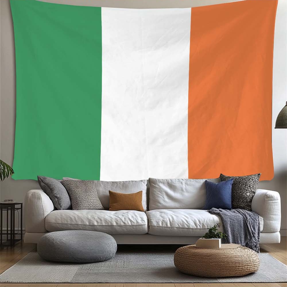 TEMU 1 tapiz grande de pared con de Irlanda - Tricolor irlandés horizontal con texto irlandés, adecuado para decoración del hogar, uso, dormitorio