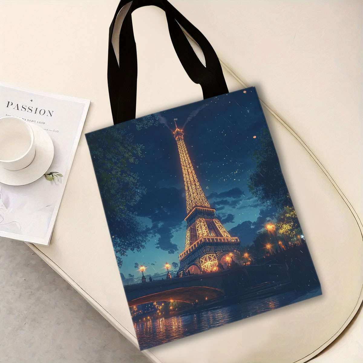 bolsa asa diseño noche en parís bolsa reutilizable Temu Argentina