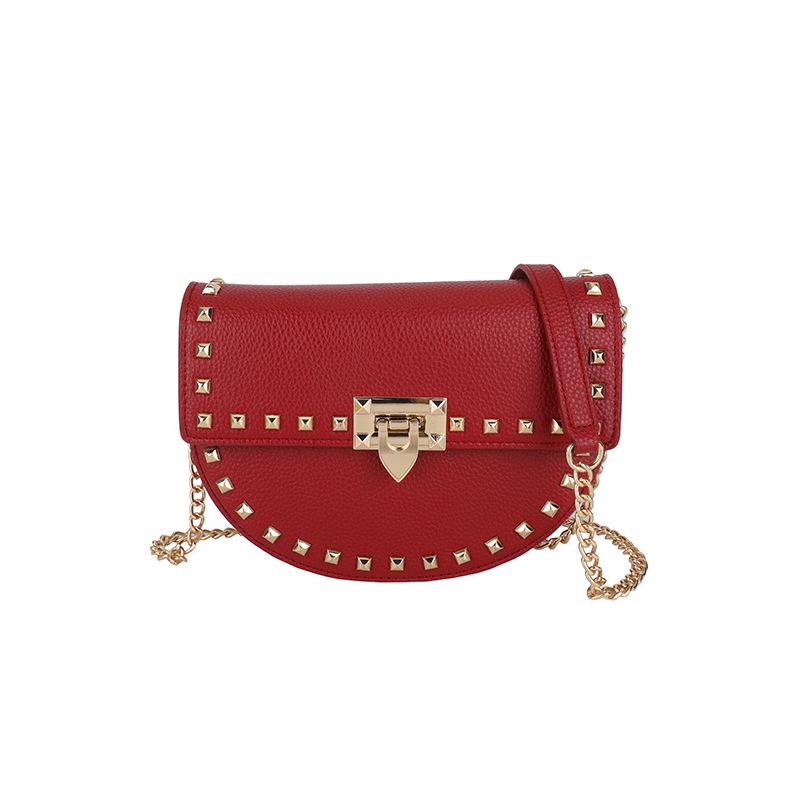 Image of In 2025, Korean-style Fashionable Single-shoulder Bag With Rivets Is Essential For Women. Bag Is In