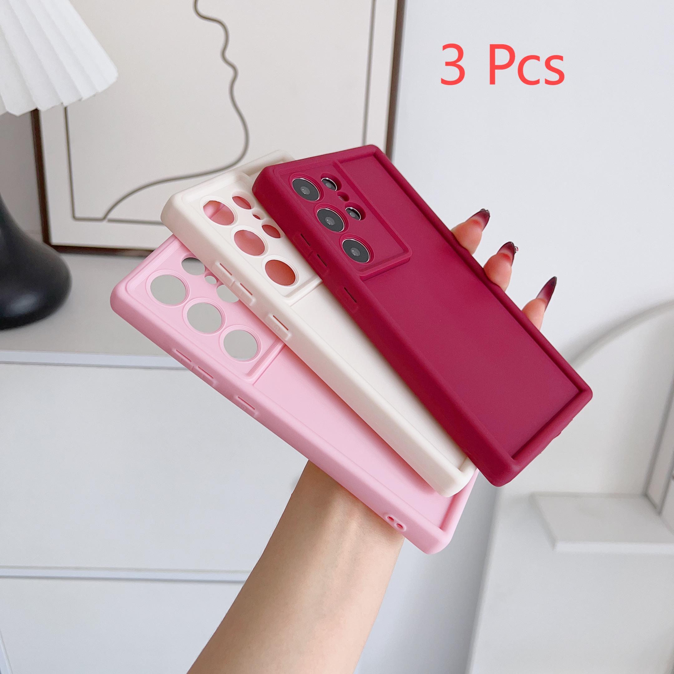 TEMU Juego de 3 Fundas de Teléfono Suaves y Opacas Compatibles con la Serie for Samsung A05S/ A12/ A13/ A14/ A15/ A31/ A32/ A33/ A34/ A35/ A54/ A55/
