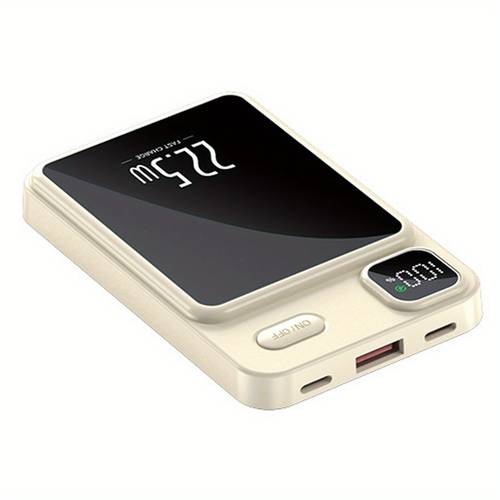 20000mah magnetic wireless fast charging portable power bank surface power bank with stand ultra thin and compact external battery cute and mini led display emergency backup battery for travel