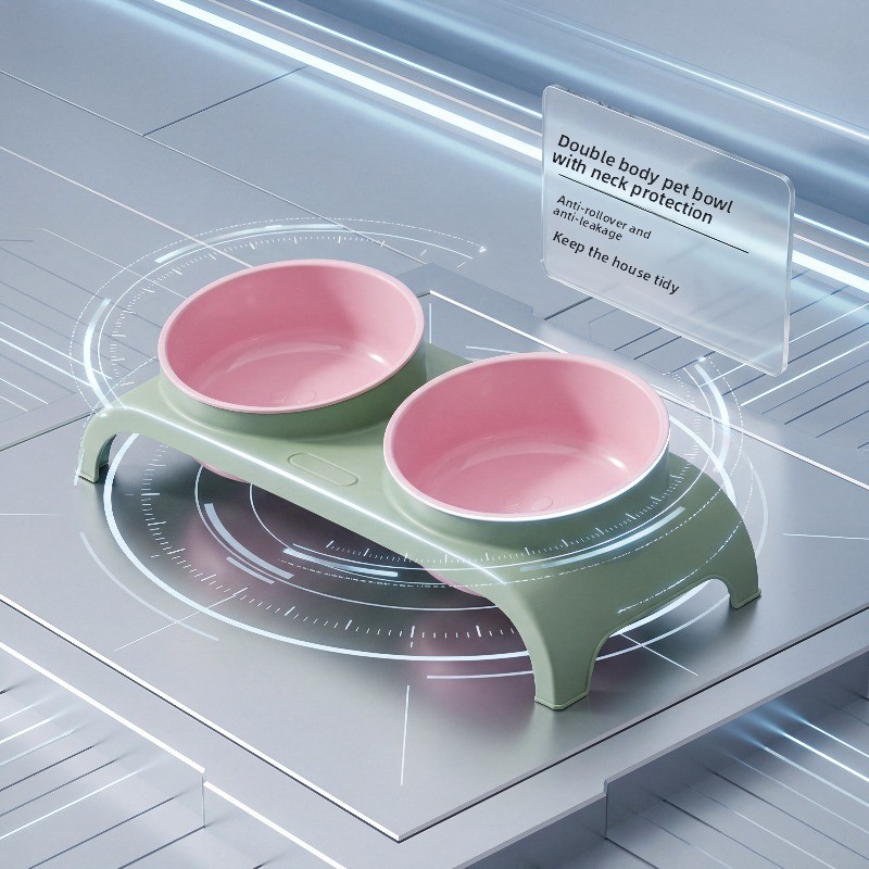 Anti-knock Neck Protection Dog Bowl Cat Bowl Cat Food Bowl Cat Bowl Double Bowl Cat Water Bowl Cat Food Bowl Cervical Spine Frame Mouth