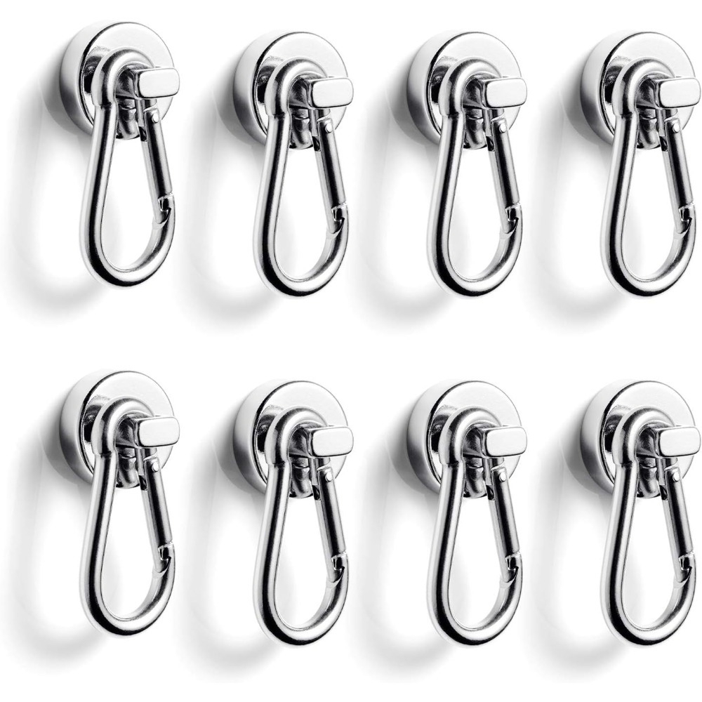 8-pack Heavy-duty Mini Hooks, 20mm Diameter With 12kg Vertical And 3.5kg Horizontal Load, For Kitchen, Office, Bedroom, No-drill Installation For Quick Organization