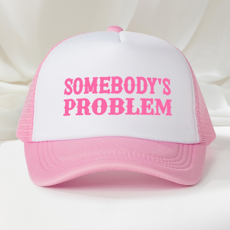 TEMU 1 Printed 's Sponge Mesh , Unisex Trucker Hat, Breathable Adjustable Golf , Summer Fashion Curved Brim Hat For Men And Women, Y2k Couple's Hat