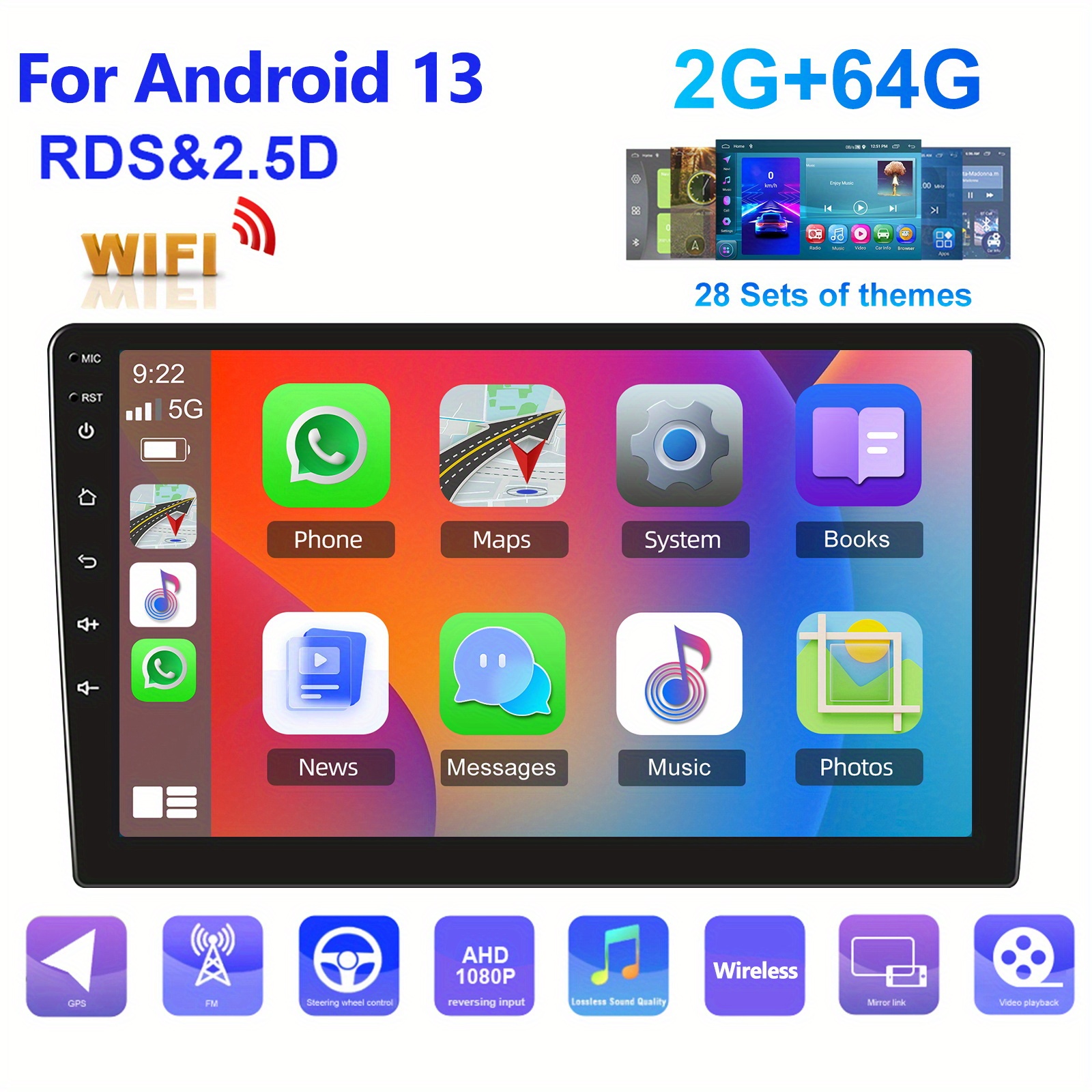 Image of [2gb+64gb] For For X1 2010-2016 Car Radio 10.1'' .5d Touch Screen For Auto Car Mp5 Player With Wifi Gps Fm Radio Suppport Camera&mic