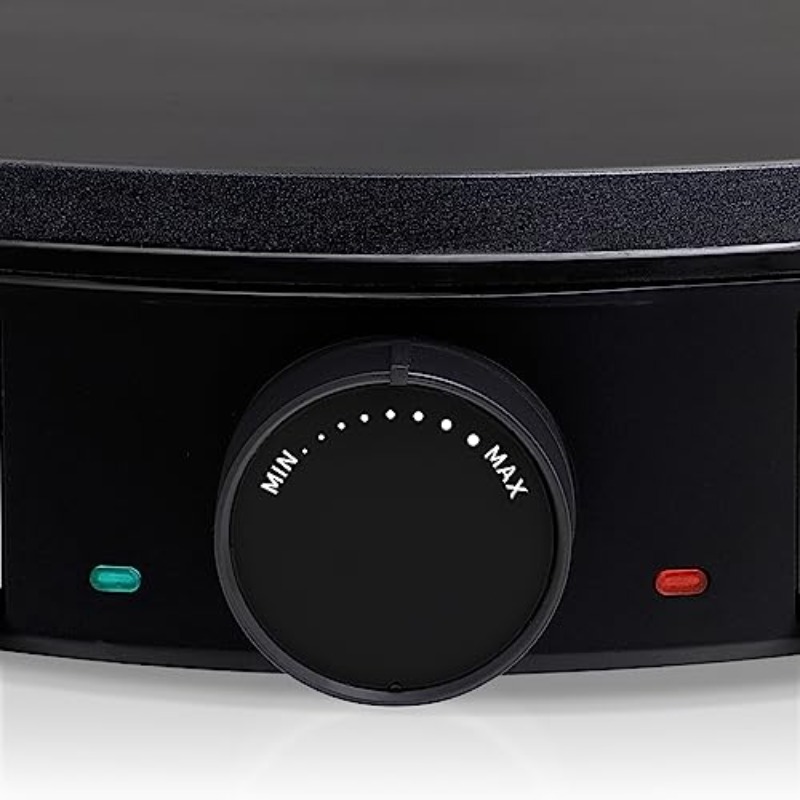 Crepe Maker Variable Temperature Control Non-Stick Black 30cm 1200W