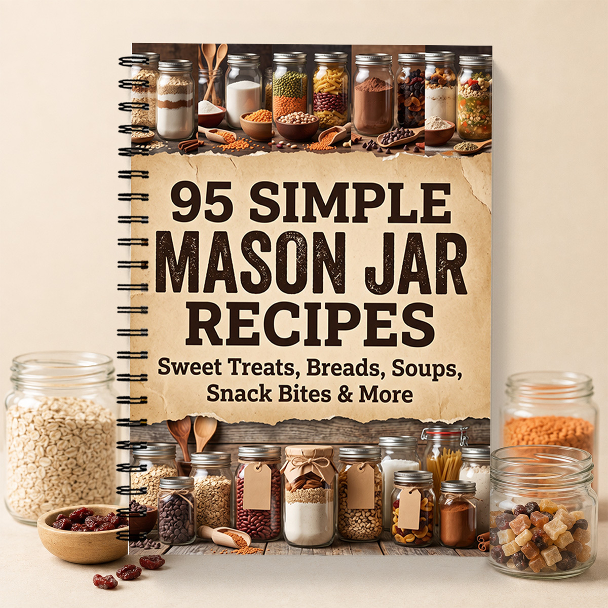 TEMU 95 Recettes Simples en Bocal Mason : Repas Faciles pour Garde-manger, Préparations à , Soupes, Ragoûts, Collations et Desserts pour le Camping,