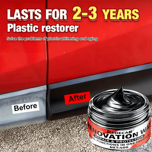 automobile tire renovation paste quickly repair automobile plastic parts suitable for automobile tires trunks steering wheels wheel eyebrows seats and other plastic parts interior gloss wax tire protectant plastic renovation paste