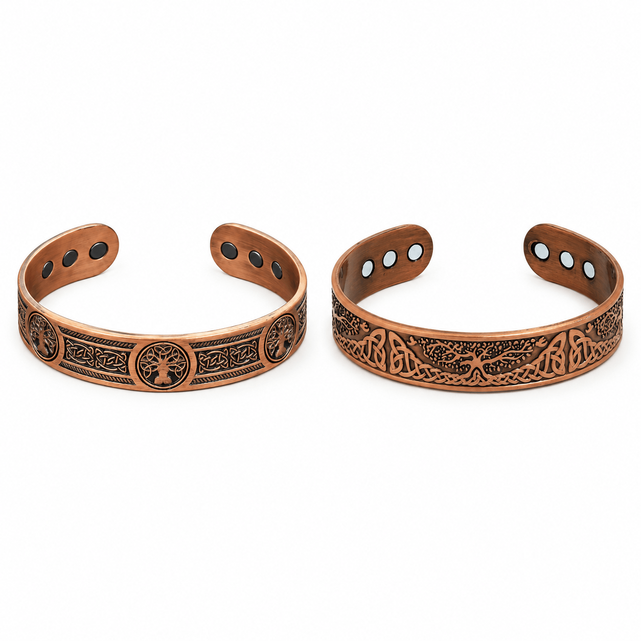 TEMU Juego de 2 pulseras del Árbol de , pulsera magnética retro, pulsera grabada con nudo celta y Árbol de , para hombres y mujeres, ideal para uso