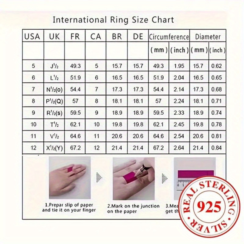 Inel de damă 925 Argint Sterling, ușor și elegant, potrivit pentru zi de zi, petreceri, banchete, logodne, bijuterii de damă, cadou de Ziua Îndrăgostiților