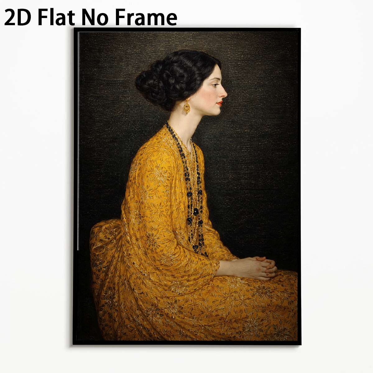 TEMU 2d Flat, 1pc Victorian Portrait - Victorian Historical Suitable For, Bedroom, Office Decor - Vertical Unframed Canvas Suitable For Home