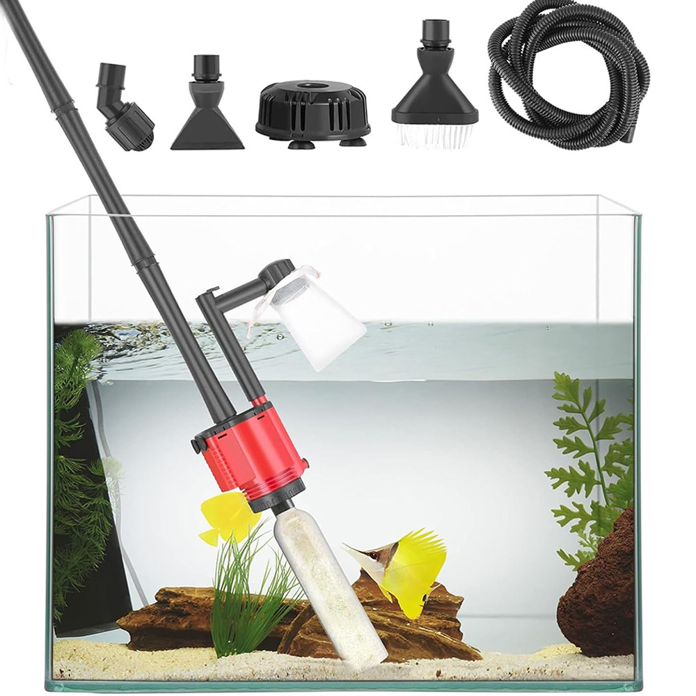 Image of Aquarium Accessory Kit, 9 Replacement Heads, For Water Changing And Gravel Cleaning, Removable Maintenance Tool For Fish Tanks