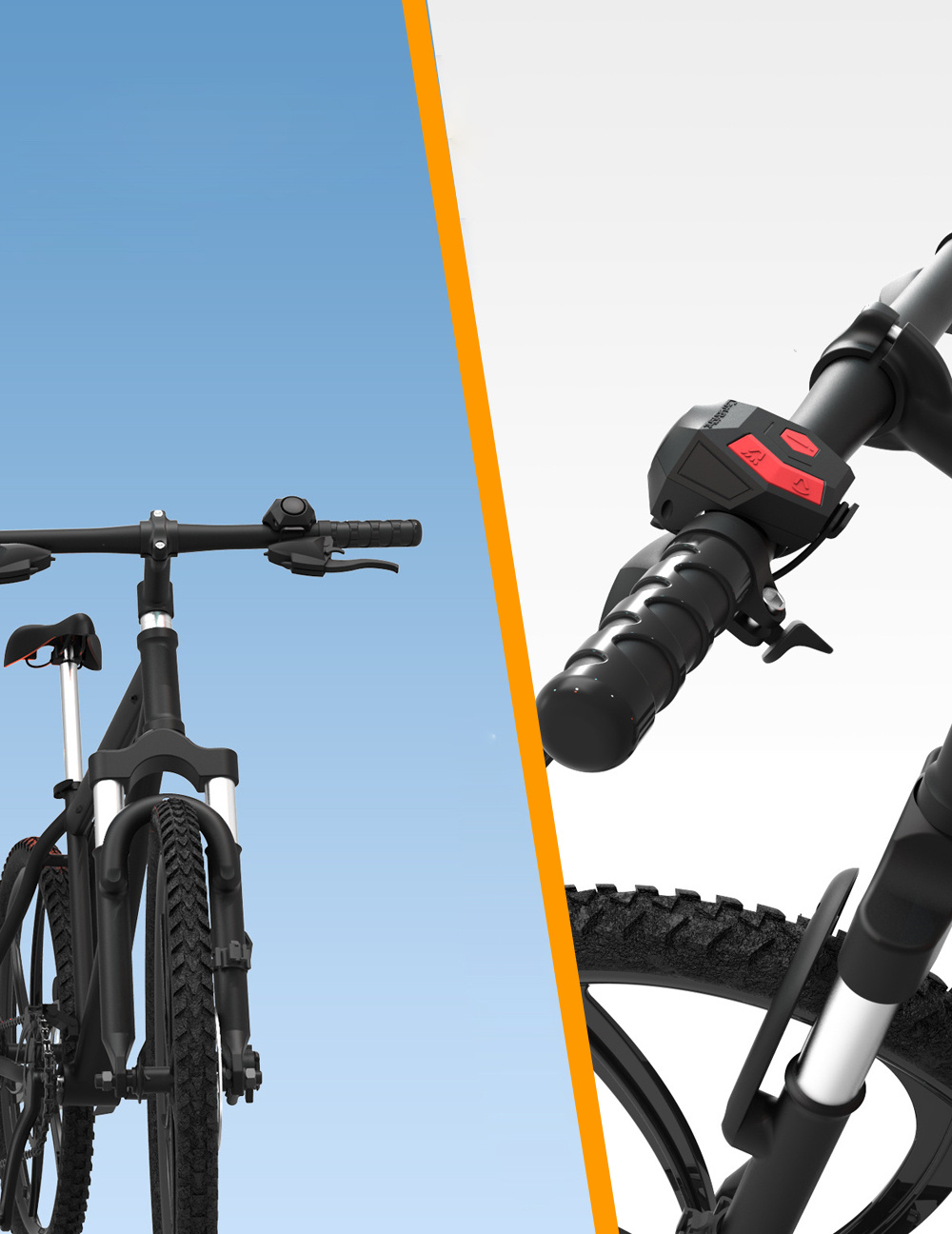 1 buc. Claxon Bicicletă Reîncărcabil | Alarmă Anti-Furt Puternică de 120db pentru Ciclism și Trotinete, Alimentare USB, Material ABS Durabil, Perfect pentru Ciclism în Aer Liber