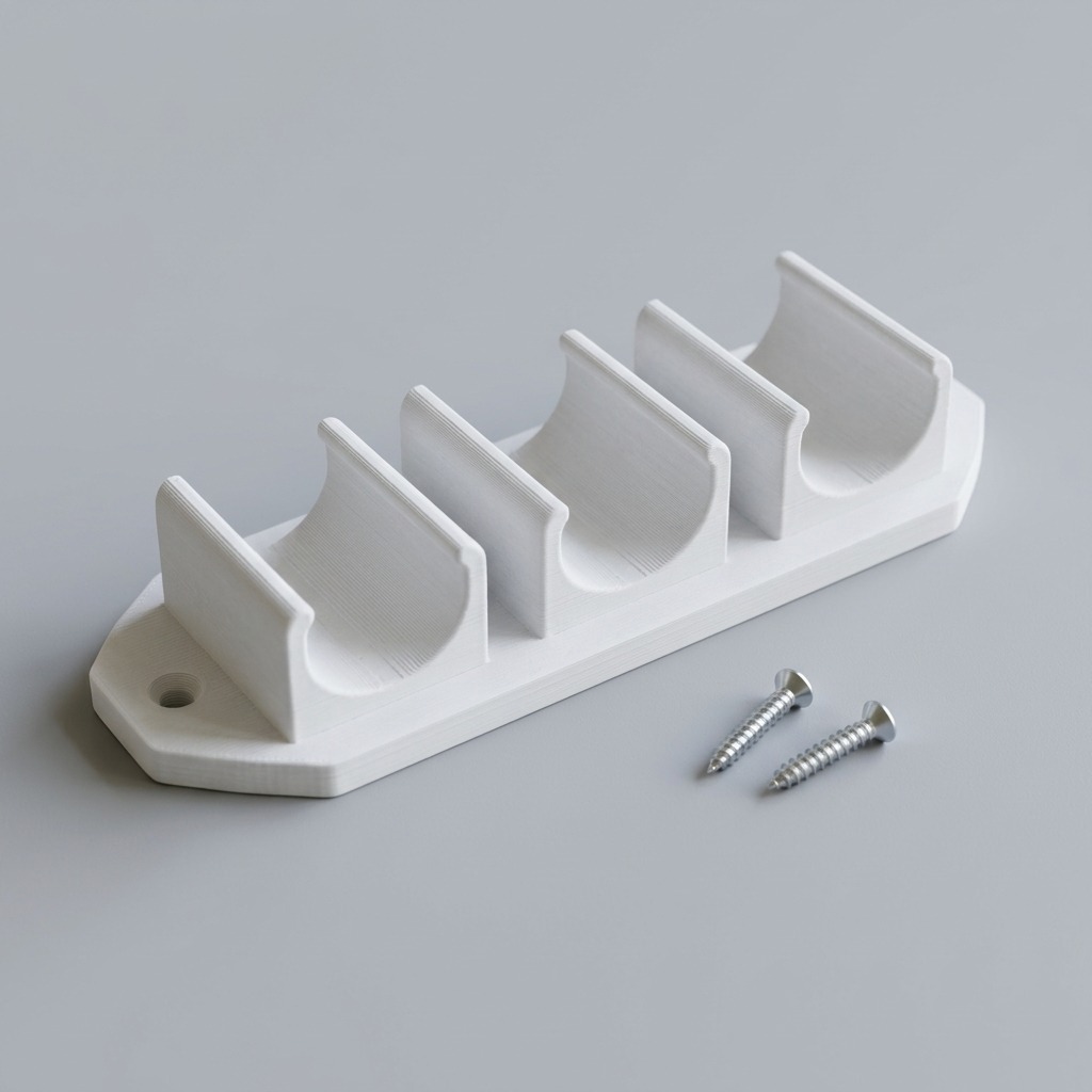 TEMU Porta e a Parete a Tre Scomparti �� Organizzatore di Attrezzi Stampato in 3D di Precisione, Aste Tonde fino a 23 mm di Diametro. per Lavanderie,