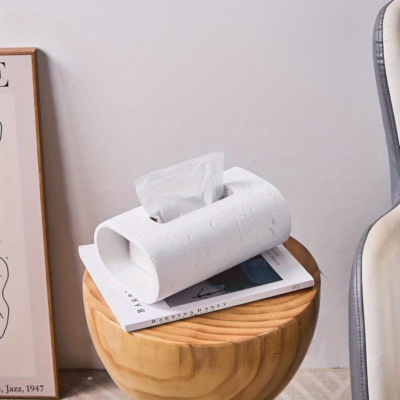 natural   textures tissue box holder rectangular resin decorative cover for bathroom kitchen bedroom living room   durable stylish design bathroom decor and accessories kitchen accessory modern decor item   Product details 2