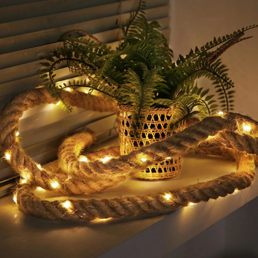 1pc   rope led string lights warm   led rope lights battery powered indoor decorative lights no power required battery not included suitable for shooting props gift decoration home creative item ornaments