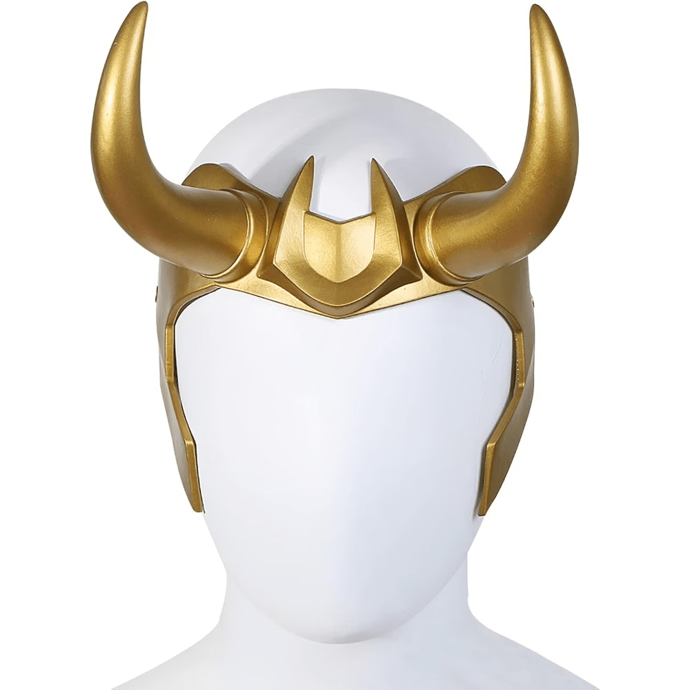 TEMU Horns Helmet Crown, Golden Headpiece, Halloween Cosplay Costume Props Accessory, For Adults
