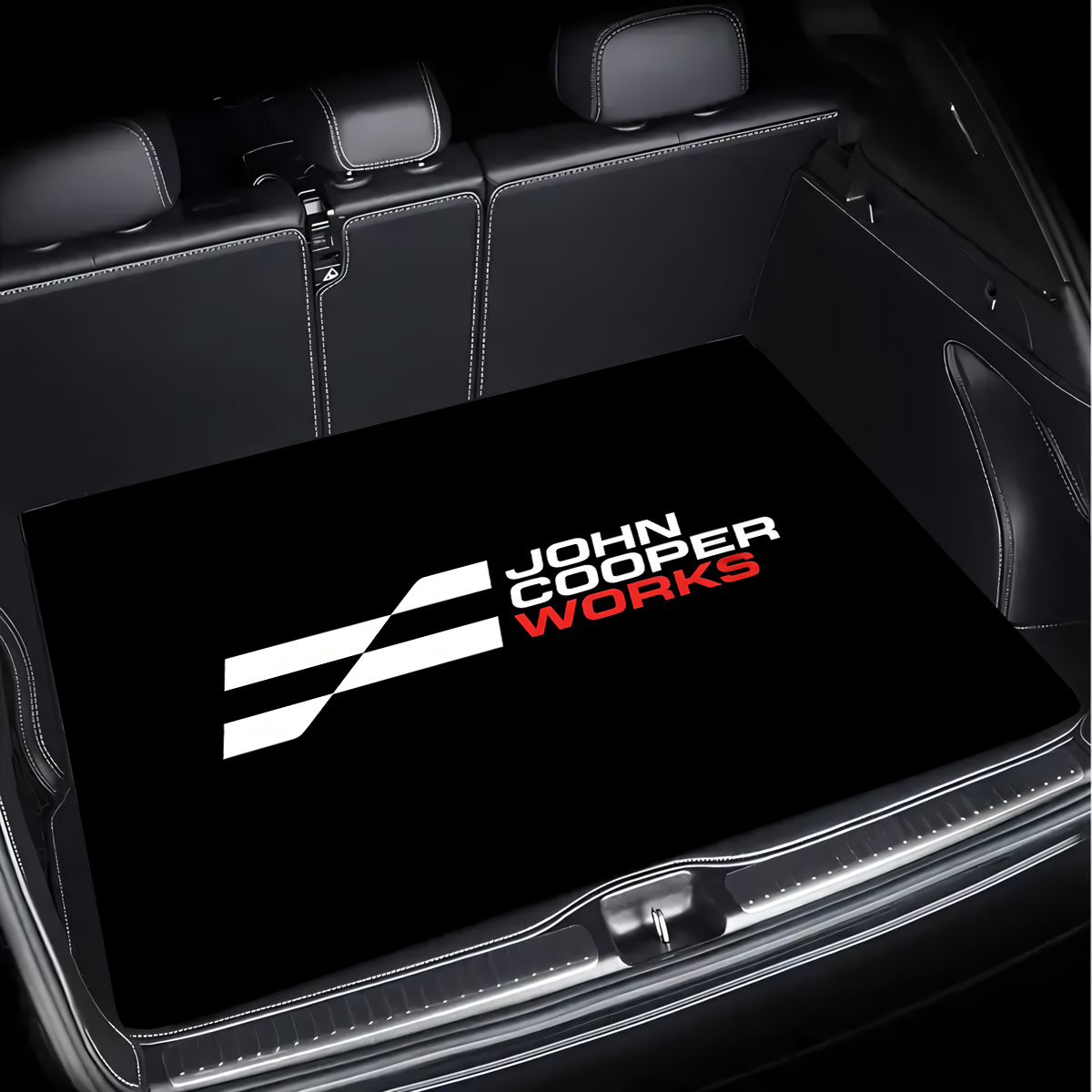 TEMU 1pc Car Trunk Mat, Works Letter Print Car Trunk Liner, Trunk Dry And Tidy, Easy To Clean, Car Trunk Protector Mat, Universal Fit Suitable For