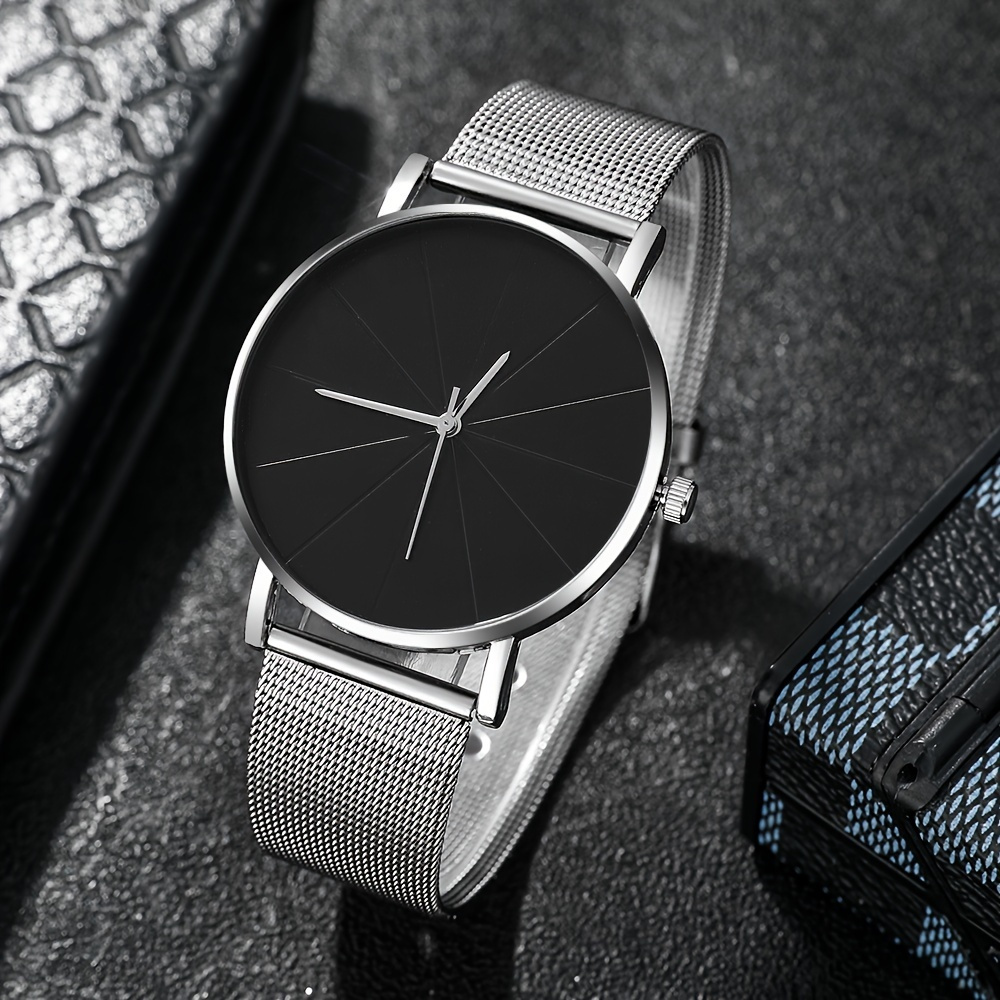 TEMU 1pc Fashionable Simple Commercial Design Quartz Watch, With Different Styles And , A Unique Christmas Birthday Gift
