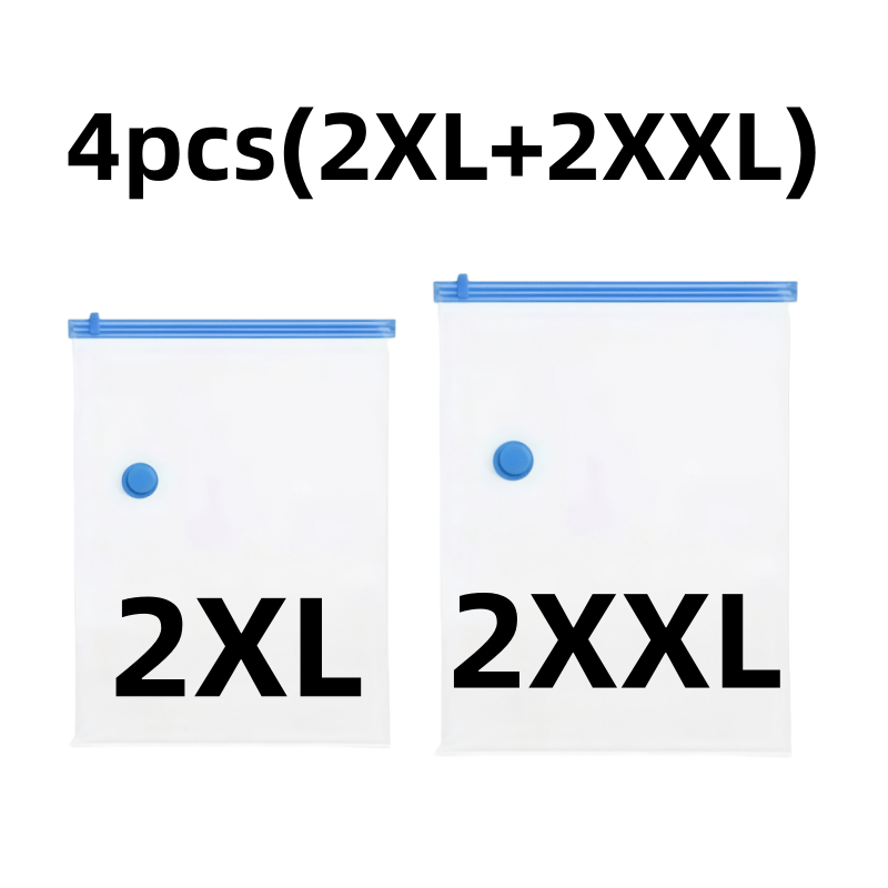 Image of 4pcs Set(19.6*27.5in+ 23.6*31.4in) Features Upgraded And Thickened Vacuum Compression Bags With Storage Bags, Making Them And Convenient For Moving Or Traveling