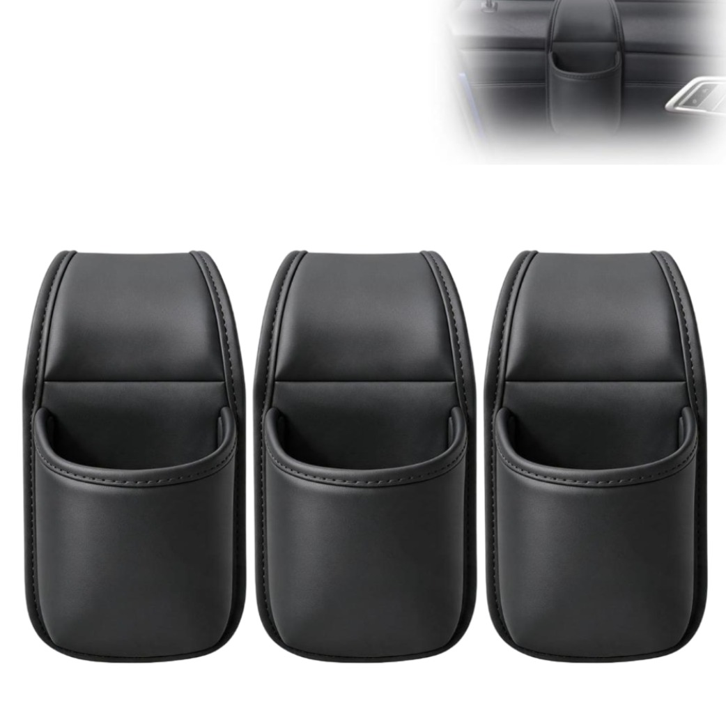 TEMU 3pcs Faux Leather Car Cup Holders | Car Water Cup Holders | Can Hold Drinks And Phones | Suitable For Window Installation | Anti-droop Drink Cup