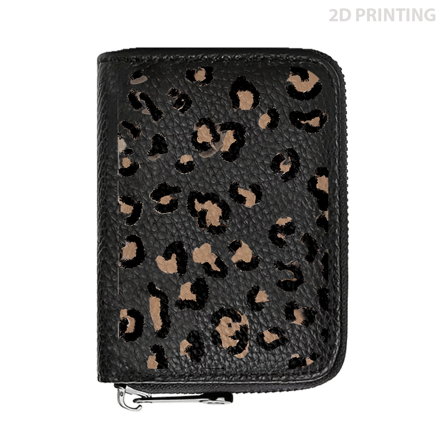TEMU Pu Anti-theft Wallet With Zipper Closure & Card Holder - Leopard Print Suitable For Business, Daily Use, Gift, Unisex Suitable For Business And