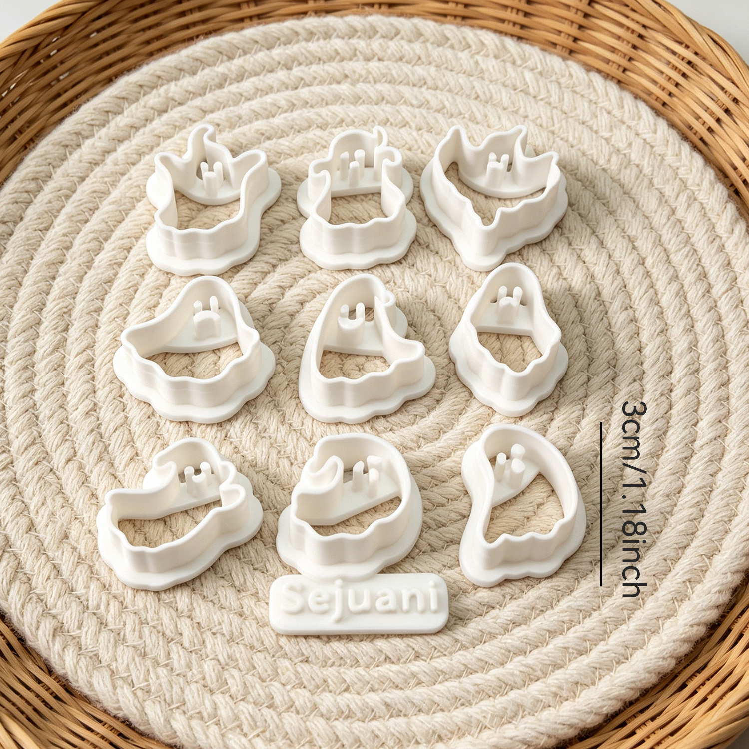TEMU 10pcs Coupe-pâte polymère thème Halloween, Moule à pâte multiple de , Moule à pâte de fête, Moule à pâte à ressort, Coupe-pâte polymère