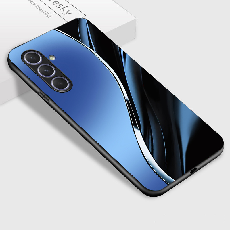 TEMU para Teléfono - para Samsung A57 5G, Diseño Elegante con Degradado de Color Azul y Negro, Cubierta Trasera para Regalo