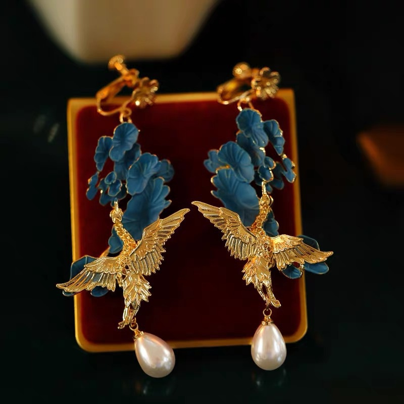 

2pcs -encrusted Synthetic Zirconia, Zinc Alloy, Non-feather, For And