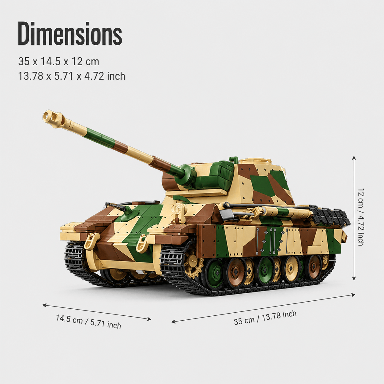 1926pcs TANK Detailed DIY Creative Building Blocks Toy Set