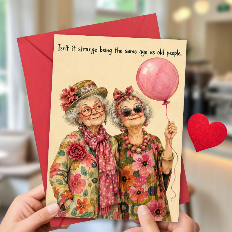 item picture funny birthday card for older age joke for friend   it   being   age as old people birthday greeting card older age joke for friend gift idea envelope