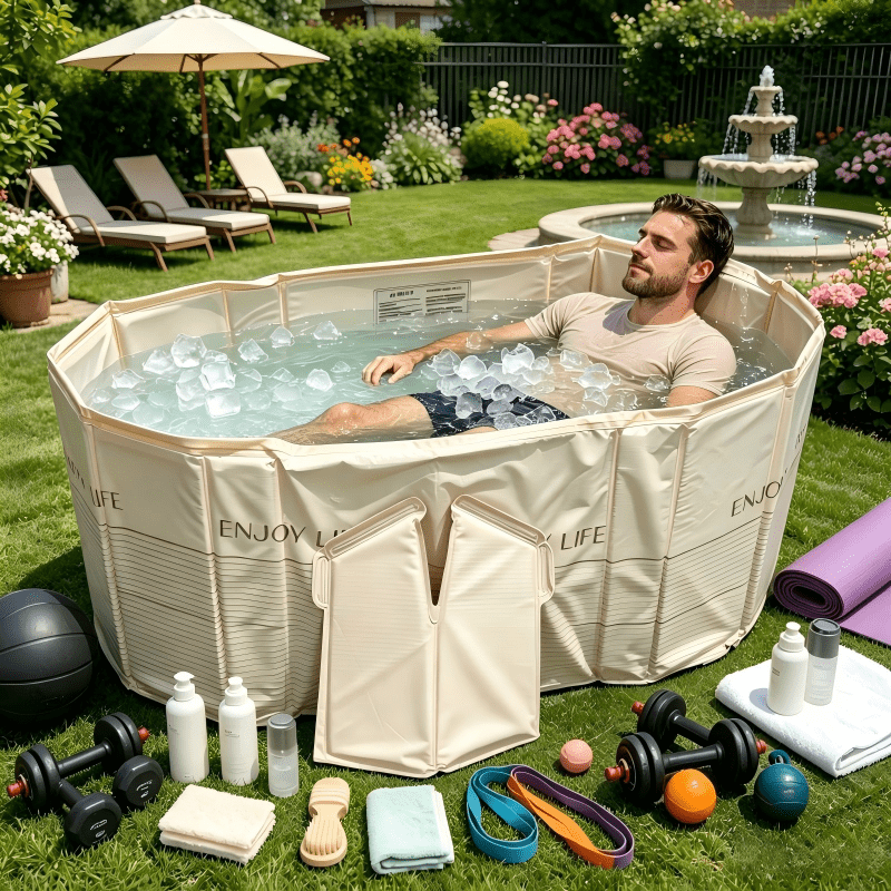 Folding Panel Bathtub for Hot or Cold Use