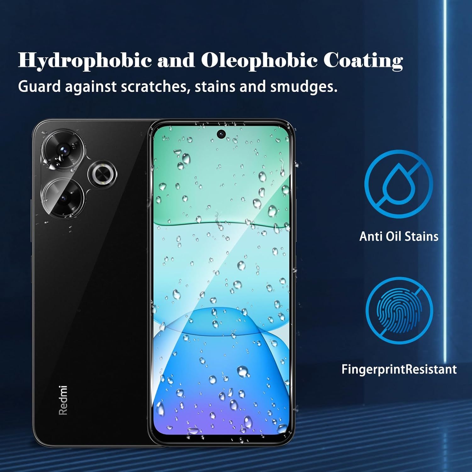 QULLOO [2+ 2 Piezas Protector De Pantalla Para Realme C67 4G
