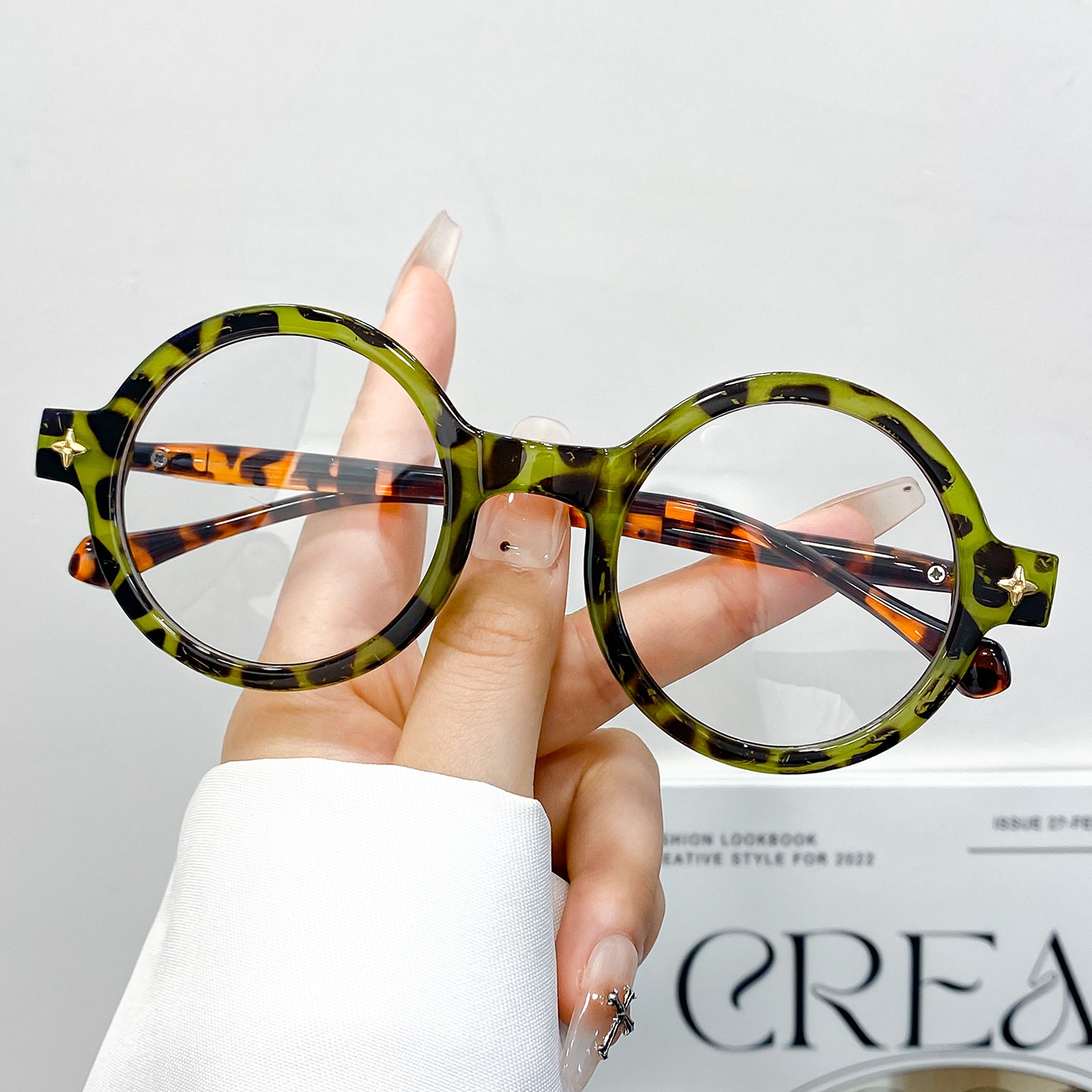 retro round glasses sold on Temu United States