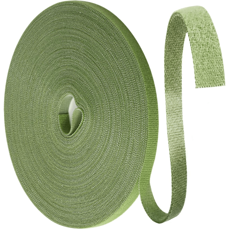 E-shop 10 mm Kabelbinder für Pflanzen, wiederverschließbare Pflanzenbinder, grünes Klebeband für den Gartenbau