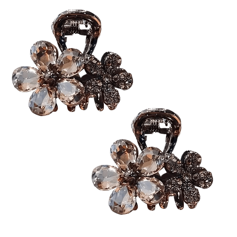 TEMU 2pcs Set, Small Size, High-end Feel, Simple And Stylish Hair Claw Clip, Bun Maker, Shark Clip, Camellia Exquisite Hairpin