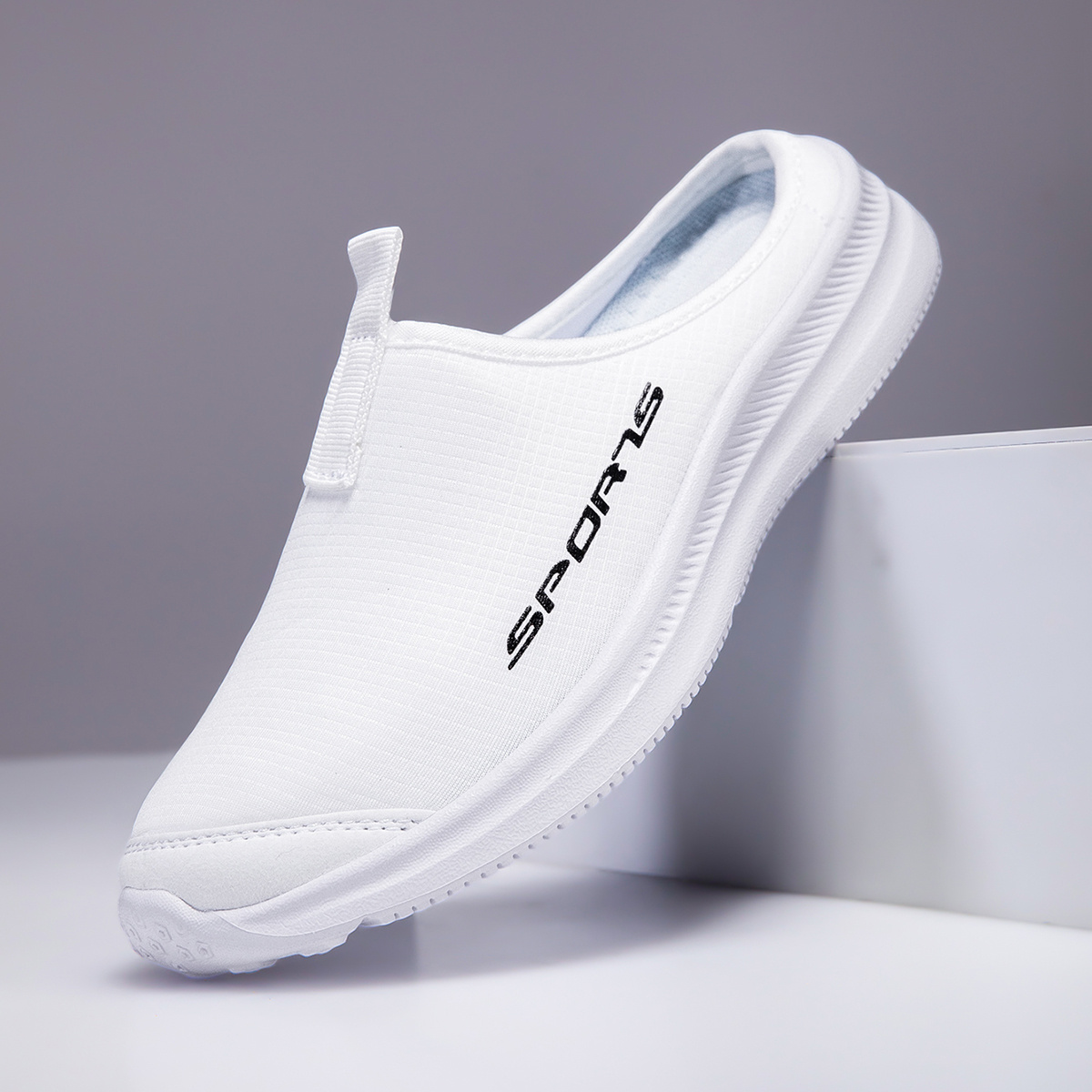 Image of 47 Plus Size New Women's Slippers, Easy Casual Women's Shoes, Soft-soled Casual Half Slippers, Fashionable Couple Style, Lightweight And Breathable Men's Home Slippers, Women Shoes