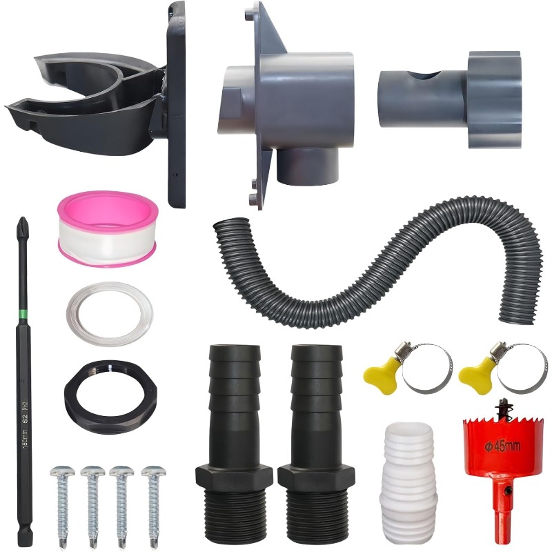 Image of Rainwater Collector, 70-110mm Downspout Rain Collector, Rain Connection Downspout, Water Rain Connector For Roofs Up To 80 Square Meters, With Mounting Additions, Hose 100cm (w)