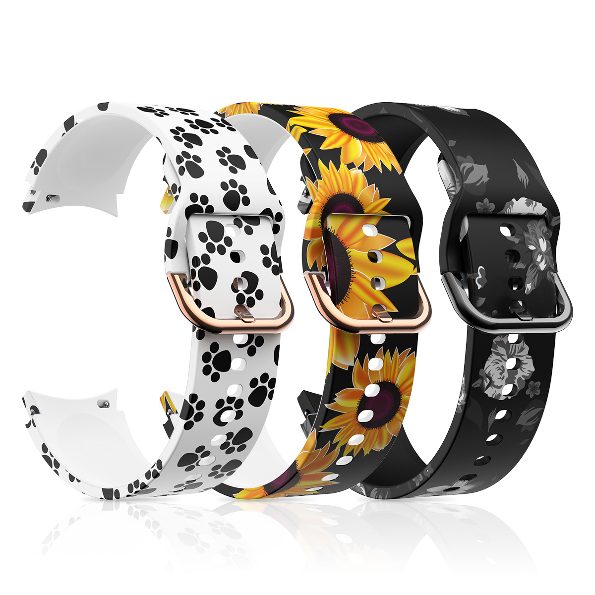 

Unisex Silicone Watch Band, Printed Fashion Strap, Compatible With Samsung Watch7/6/5/4 40mm 44mm, Watch Fe 40mm, No Battery Required