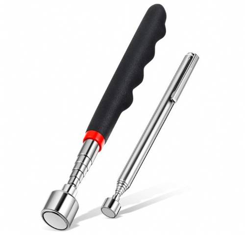 one telescopic no power required tool with a non slip ergonomic handle suitable for automotive repair and construction retrieves items from reach places