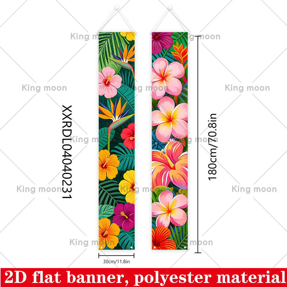 TEMU 2D Plat, 2D Plat - 2D Plat, 2D Plat - Ensemble de Bannières Plates avec Fleurs , Parfaites pour les Décorations de Porte sur le Thème de l'Été.