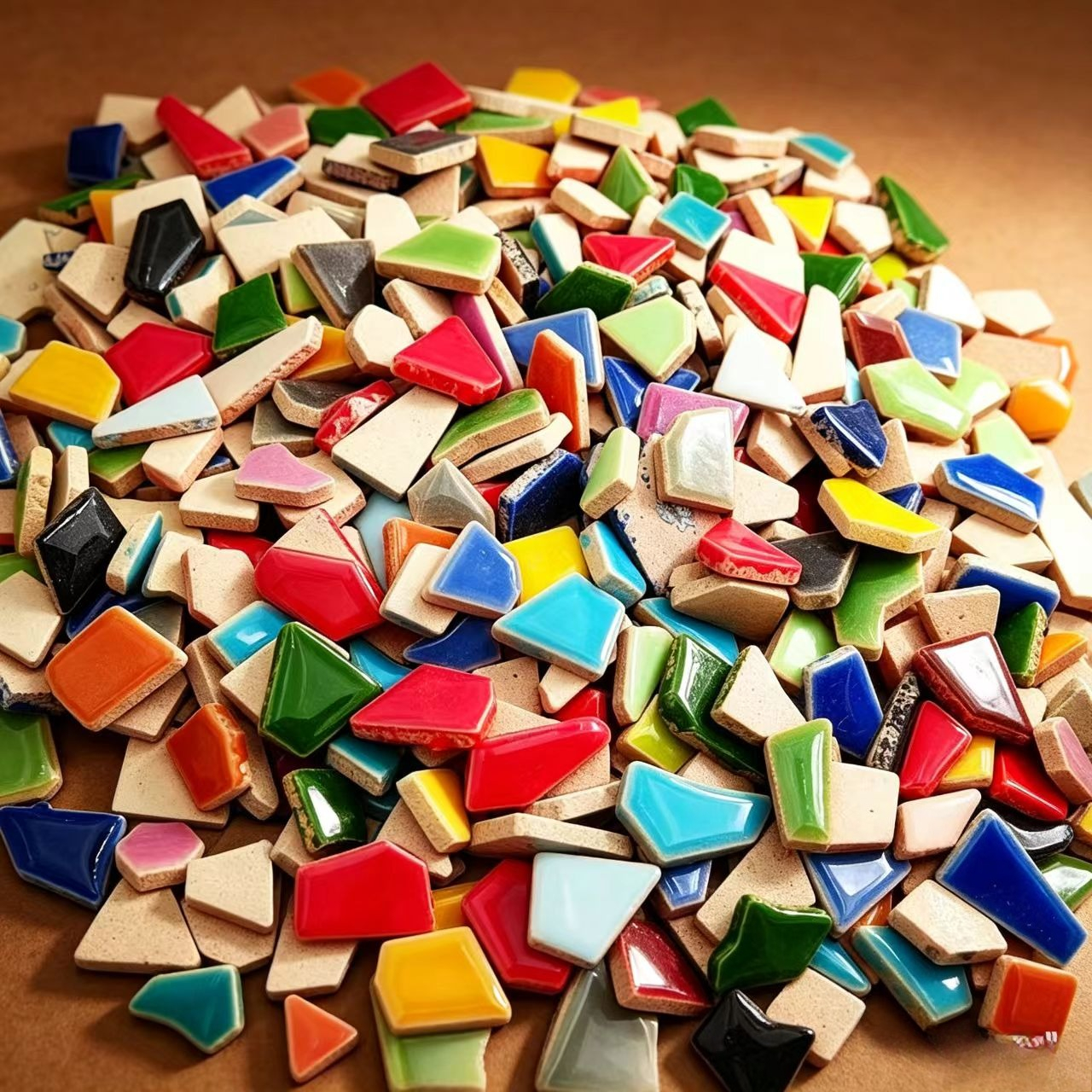 TEMU 100g Colorful Ceramic Mosaic - Collage Material - Creative Coasters - Decorative Ceramic Tiles - Kitchen And Bathroom Background Wall Decoration