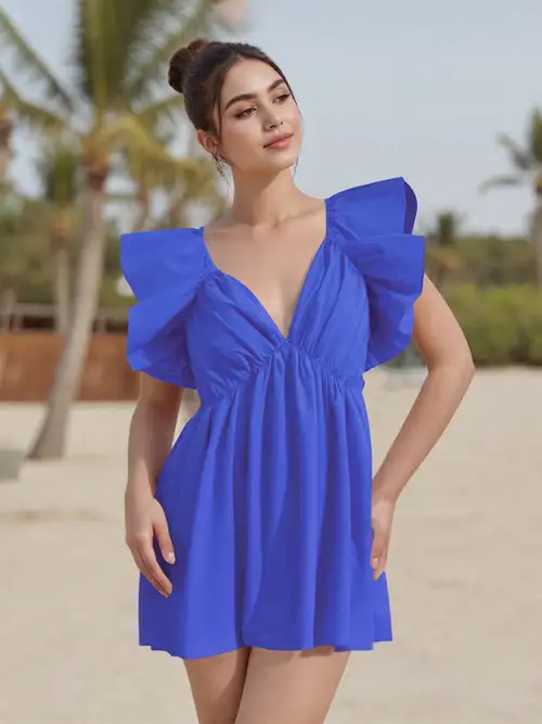 mini a line summer dresses Shiyingl Sleeveless Tank Dresses Womens Back Keyhole Linen Solid Casual Mini Dress A-Line Summer Beach Hawaiian Shift Sundresses, Women's, Size: 2XL,