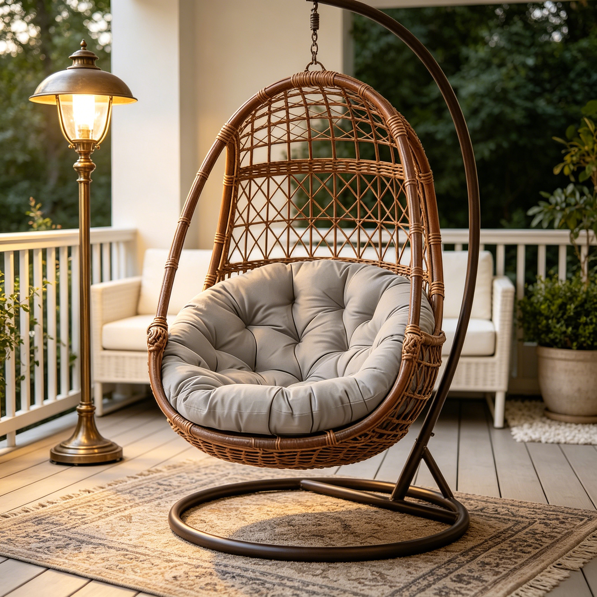 [Outdoor Chair Cushions] Outdoor Patio Seat Cushions, Round Chair Cushions, Fully Filled, Strong Support, Warm, Breathable And Comfortable, Thickened Hanging Chair Cushions, Recliner Cushions, Stylish Outdoor Decorative Chair Cushions (Cushions Solely)