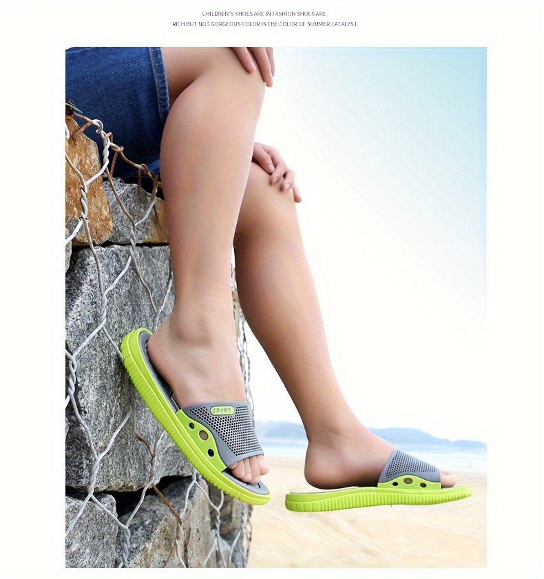 mens stylish open toe breathable eva slides comfortable non slip durable casual sandals with       beach or casual attire beach footwear stylish sandals eva sandals Product details 20