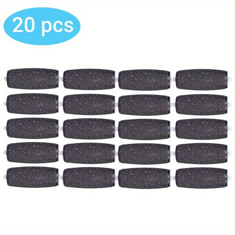TEMU Set Of 20 Black Extra Coarse Replacement Rollers, Designed For Electric Foot Files, Compatible With Pedi, Ideal For Removing Tough And Dead Skin
