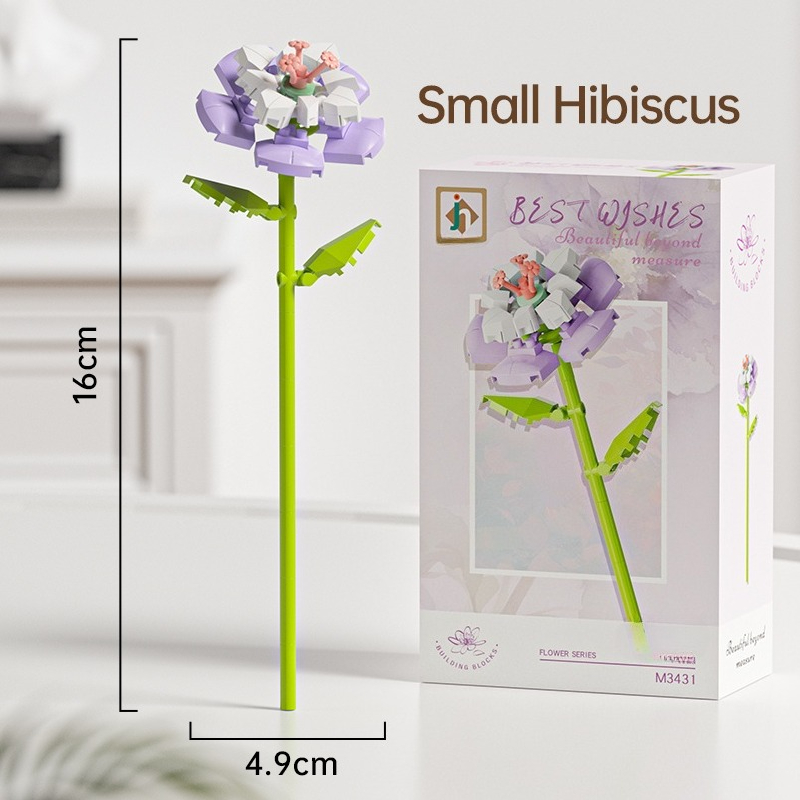 DIY Assembly Building Blocks Flower Bouquet Toy