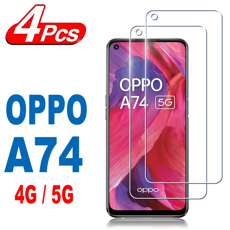 E-shop Set mit 4 Displayschutzfolien aus gehärtetem Glas für Oppo A74 und A74-5G